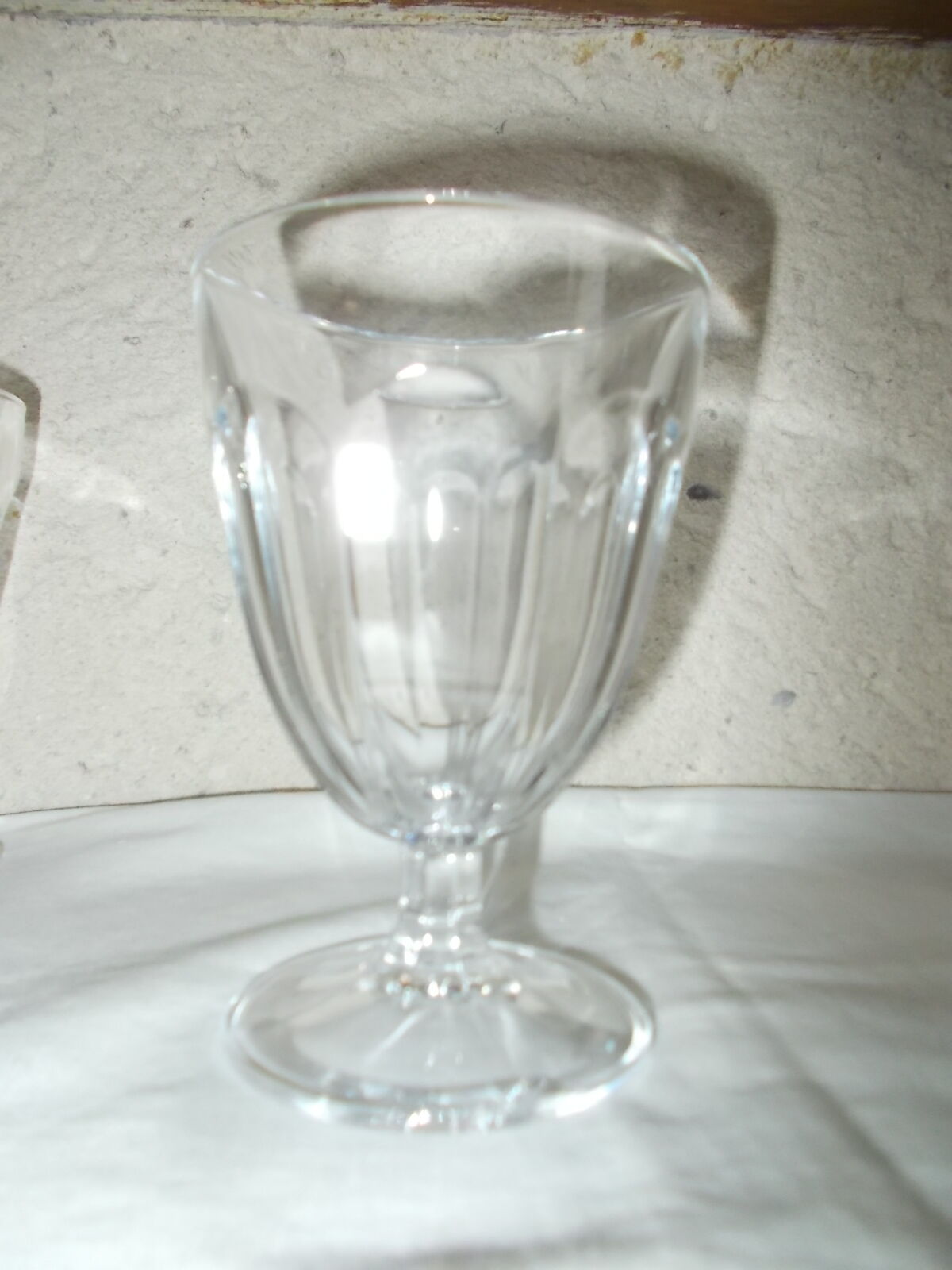 Set of 9 antique stemmed glasses
