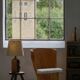 Swedish modernity, set of four stump chairs, solid Wood Wood with boucle seats, 1960s.