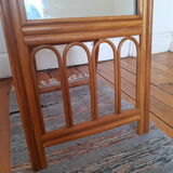 Vintage bamboo psyche mirror 38x150cm