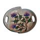 Ceramic dish with thistle decoration by Daniel Etienne, 31 cm