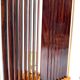 Leonardo Mosso 2 palisander and brass table lamps, Italy 1970s