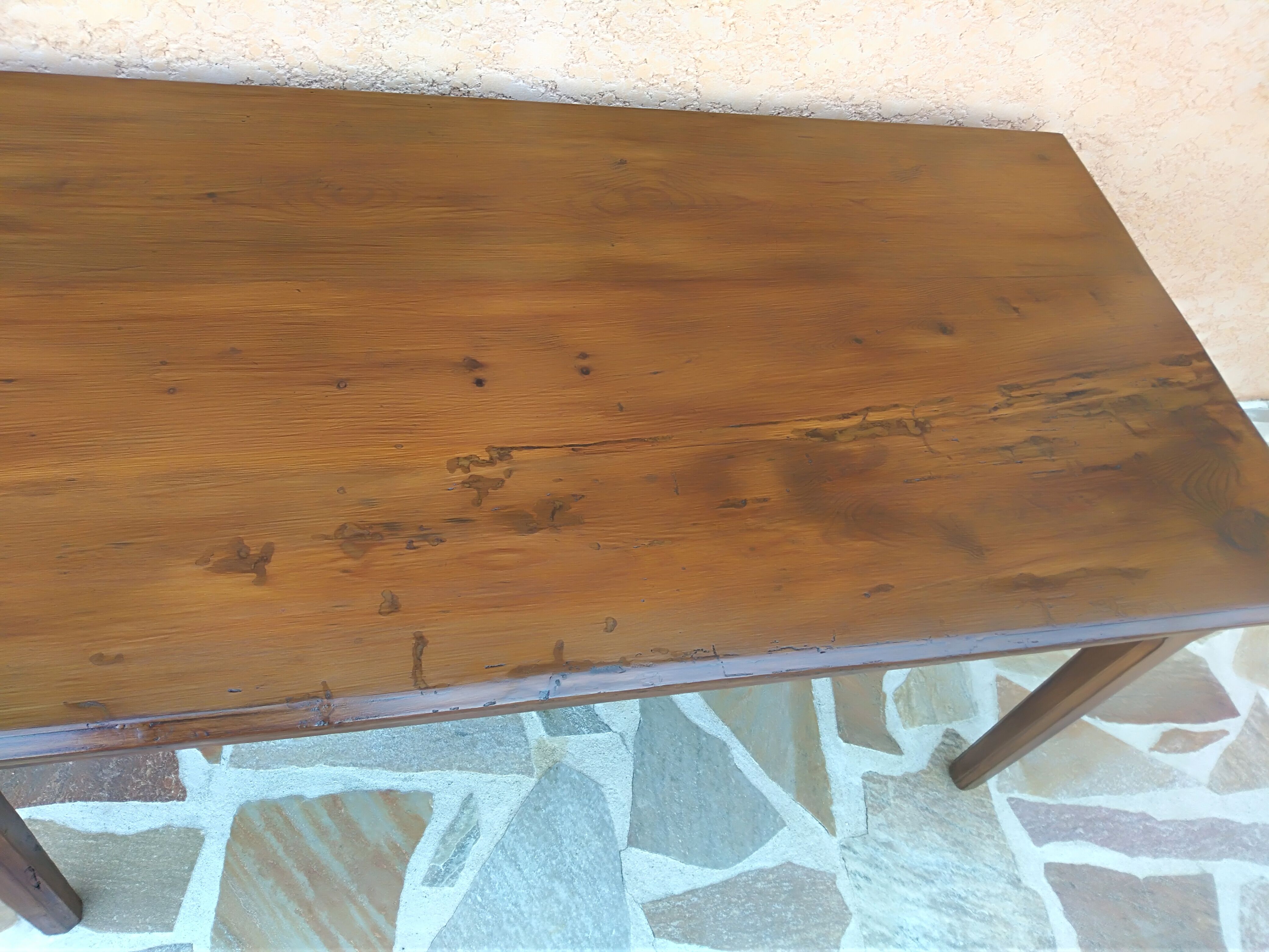 Vintage 1920s wooden farm table