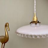 Vintage lamp lamp in white opaline