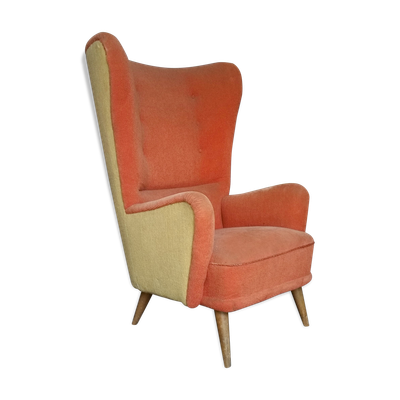 Fauteuil a oreilles bergere ''Queen'' années 50 60