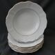 Set of 6 deep porcelain plates. Germany BAVARIA. Gold rim.