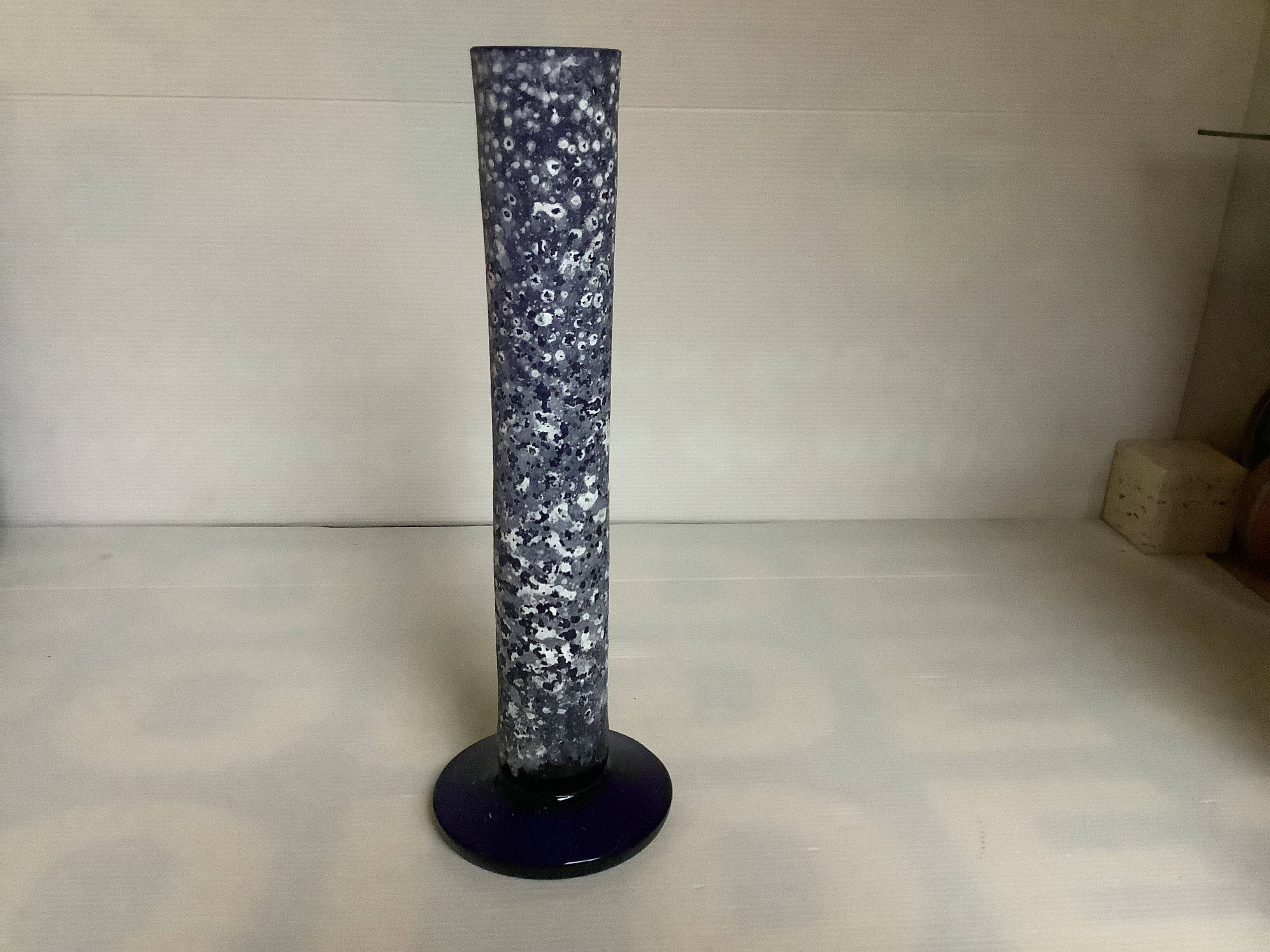 Large cobalt blue Scavo soliflore vase