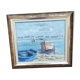 Breton seascape painting in the port of Guilvinec in 2002 by Antoine Stanisiere