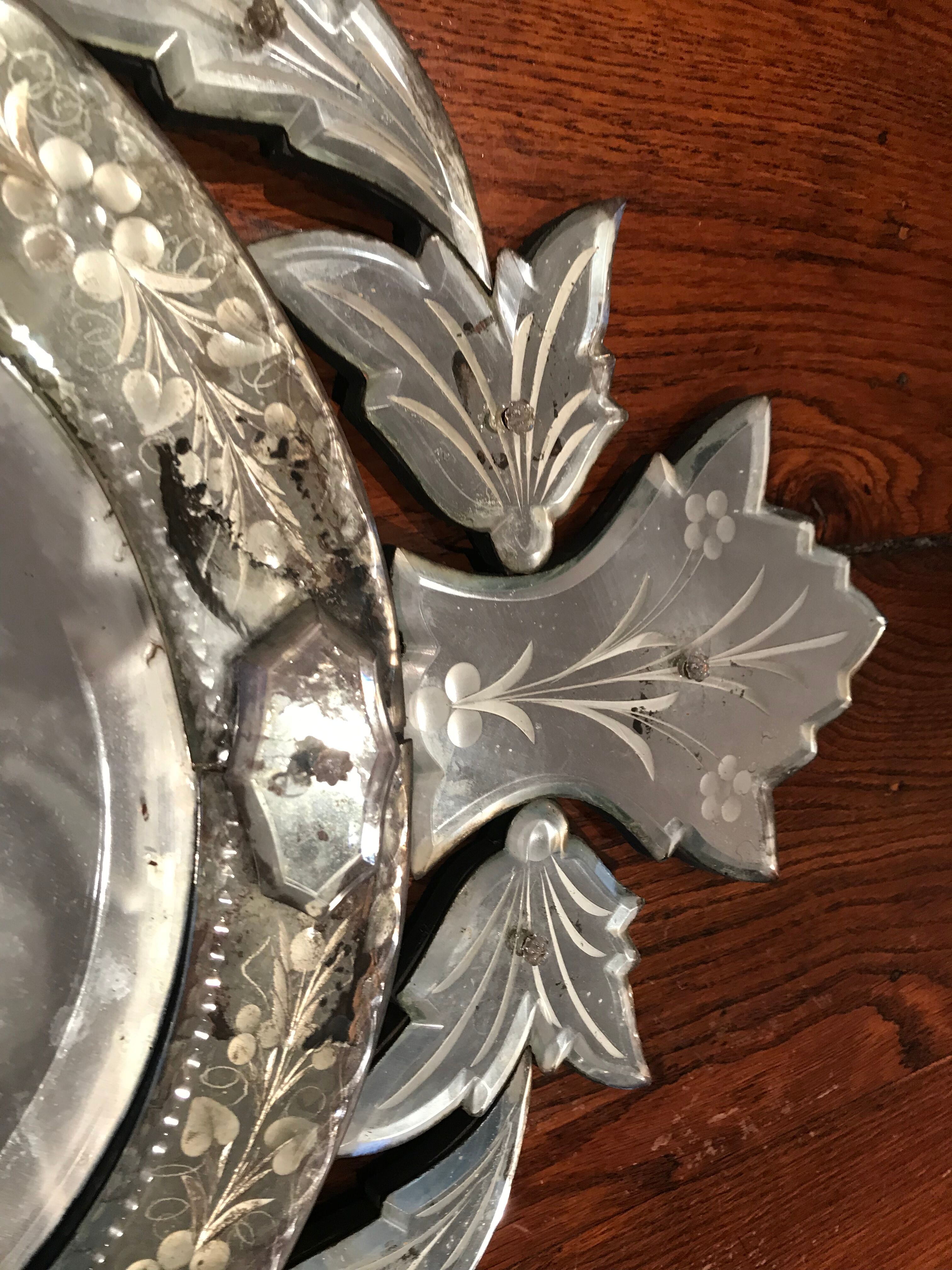 Ancient venetian mirror 1900 50x94cm