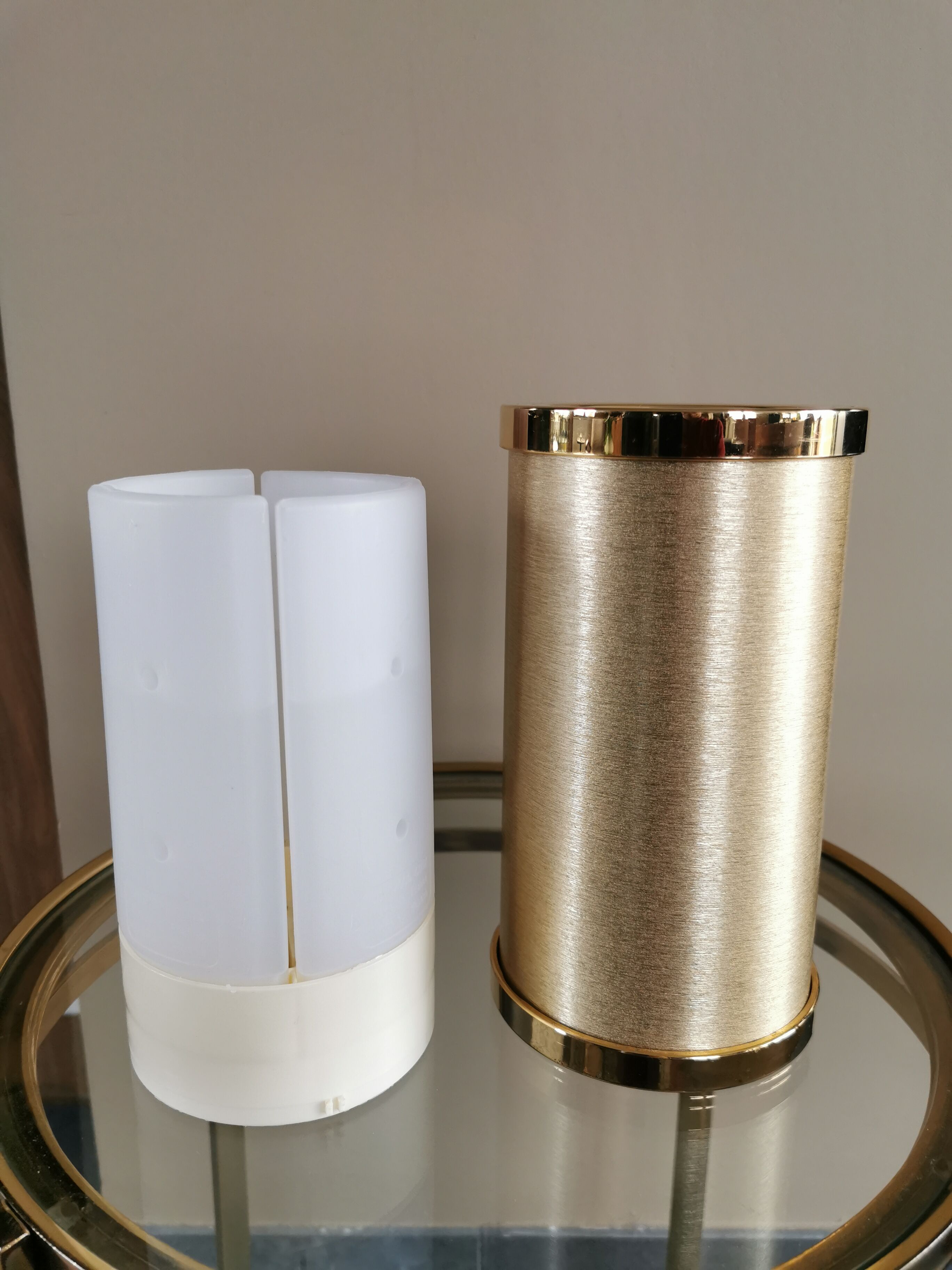 Refresher set and golden ice bucket