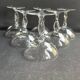 6 light crystal champagne glasses with twisted leg, early 20th century