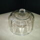 Old cheese bell with flat ribs in molded pressed glass