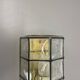 Wall light "Iron Rings" in brass and glass by Glashütte Limburg, Germany, 1970s