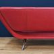 Vintage red leather Leolux Arabella design sofa used