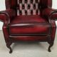 Burgundy chesterfield chair