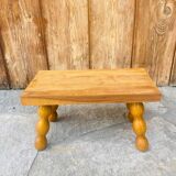 Vintage turned wooden footstool/step stool