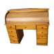 Bureau cilindre à volet en pin