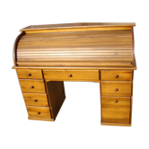 Bureau cilindre à volet en pin