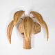 Paire d’appliques « cocotier, palmier » en rotin