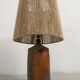 Vintage stoneware lamp and jute rope