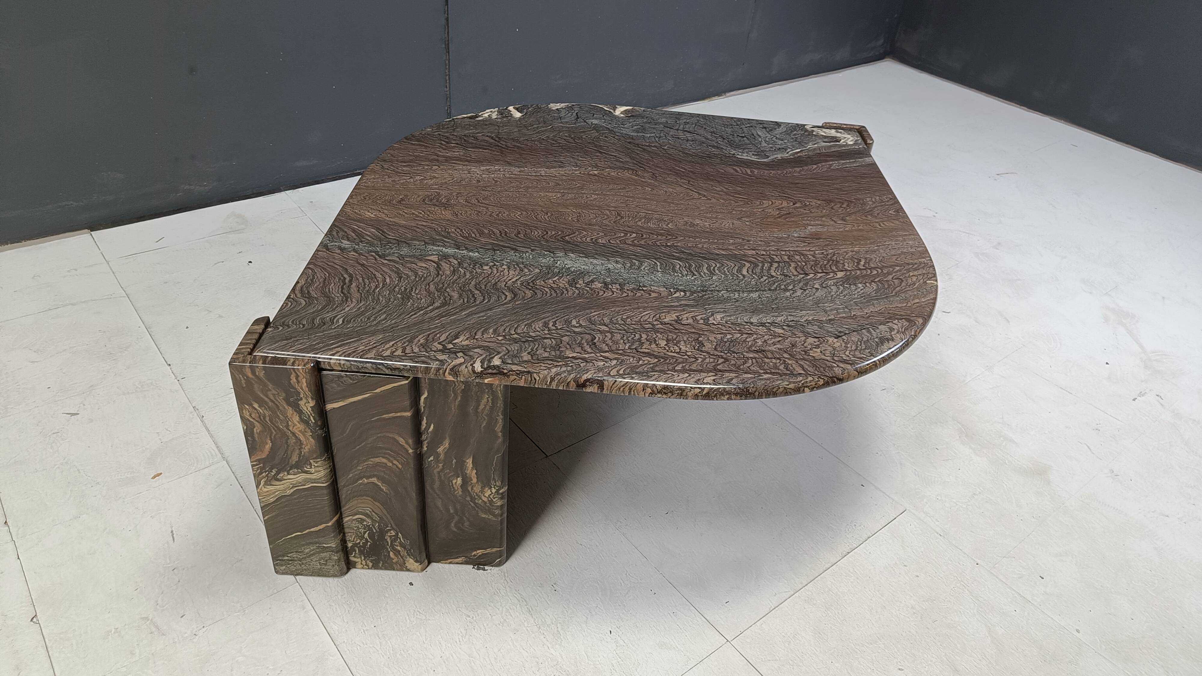 Vintage marble coffee table, 1980s