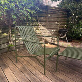 Low Palissade armchair in green metal by Bouroullec