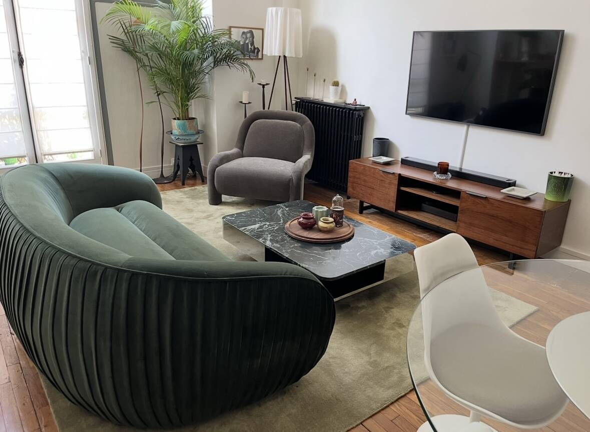 Emet three seater sofa, velvet deep soho home