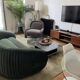 Emet three seater sofa, velvet deep soho home