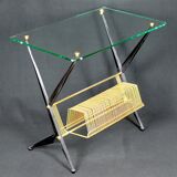 Black metal and brass side table brand Jarden