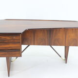 1960s Peter Løvig Nielsen 'Boomerang' Desk in Palisander Hedensted Møbelfabrik, Denmark
