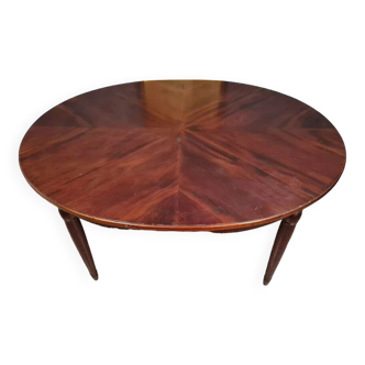 Table époque art déco à allonges en acajou vers 1920 (305 cm)