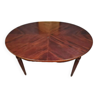 Art Deco period table with mahogany extensions around 1920 (305 cm)