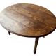 Round (foldable) table in solid wood (walnut)