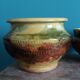 Flower pots, Provençal pottery in glazed terracotta.