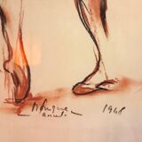 Drawing "Ballet" Paris Opera 1948