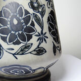 Antique Art Deco vase from 1920-40 in fine stoneware, Art Nouveau style with chinoiserie decoration.
