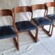 Suite de 4 chaises traineau Baumann