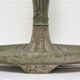 Lampe art déco bronze patine gris argent