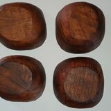 Coupelles en bois d'olivier