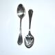 Ercuis lot de 2 cuillères à café moka Trianon en métal argenté ruban croisé 11 cm