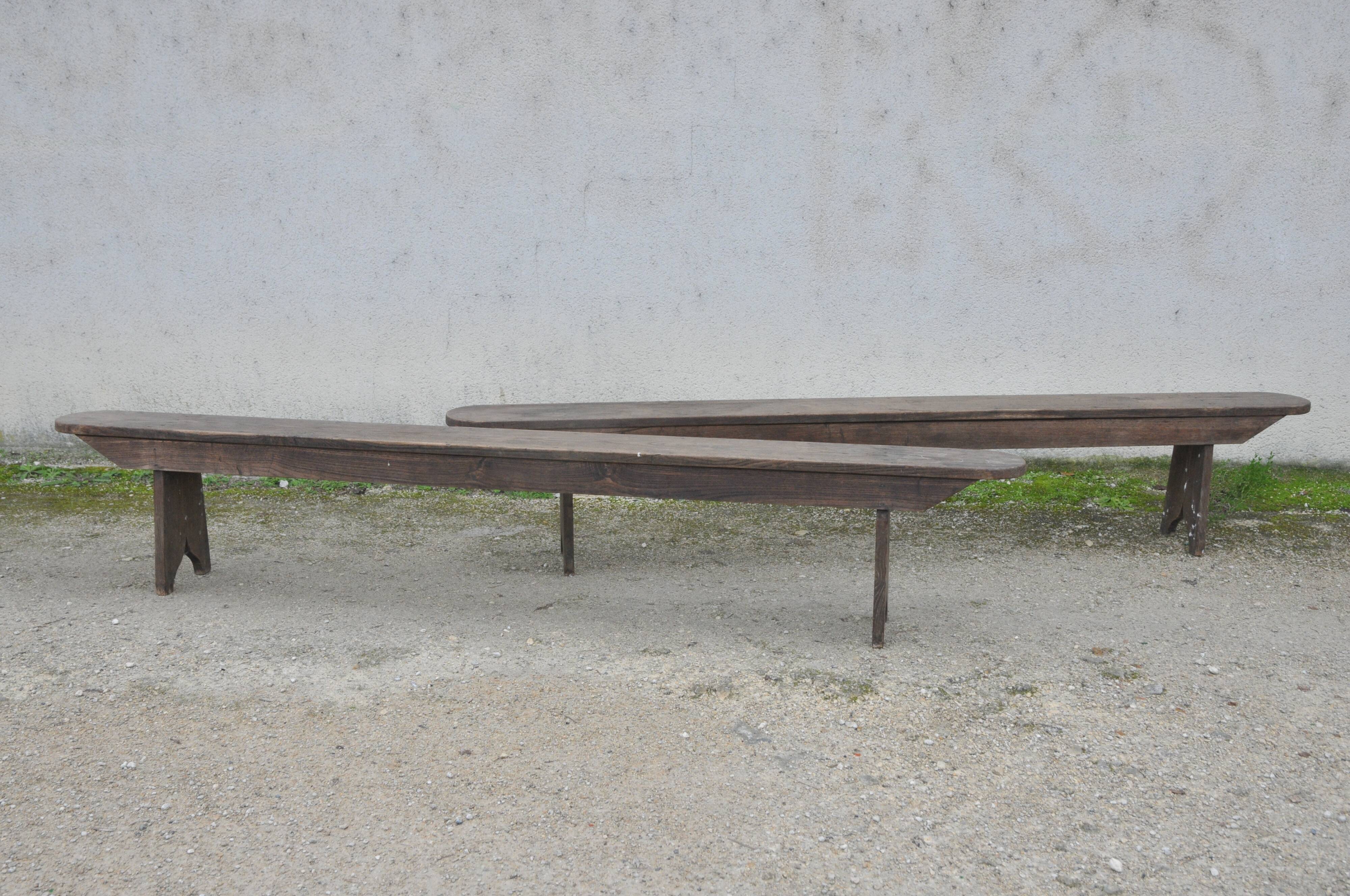 Pair of vintage benches