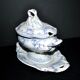 Antique earthenware sauceboat from CREIL MONTEREAU LM&Cie 1840-1870