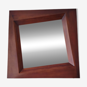 Miroir vintage en bois exotique 100cm X 100cm