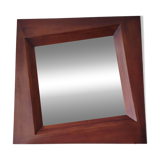 Vintage mirror in exotic wood 100cm X 100cm