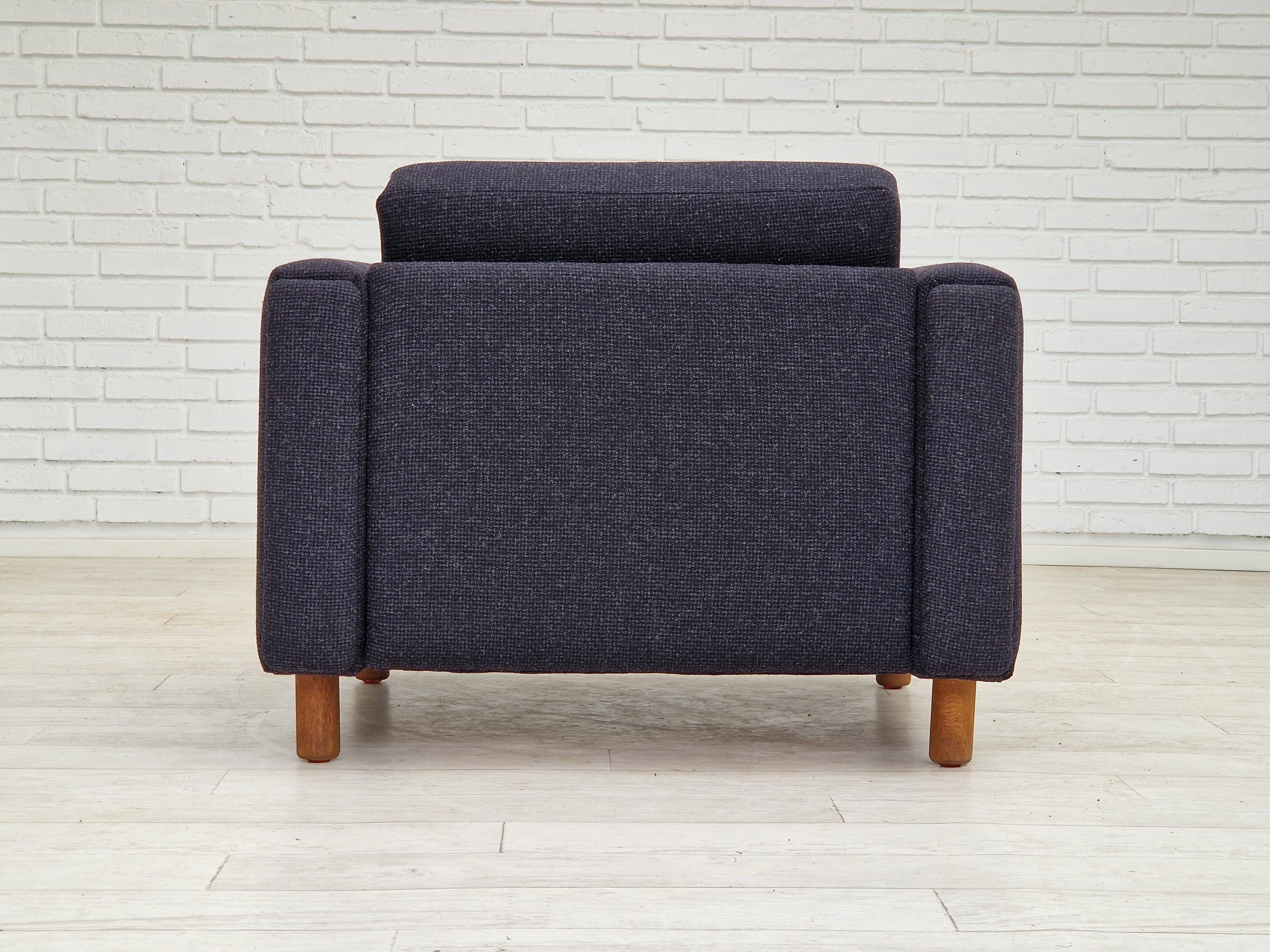 1970s, Danish design by H.J. Wegner, reupholstered armchair, model GE300.