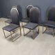 Vintage brass dining chairs by Belgochrom, 1970s
