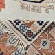 Beige & Pumpkin Orange Antique Vintage Rug Made in Anatolian, 202x284 Cm