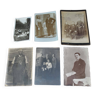Lot de 6 photographies anciennes sur papier argentique 1910-1920 hommes militaires