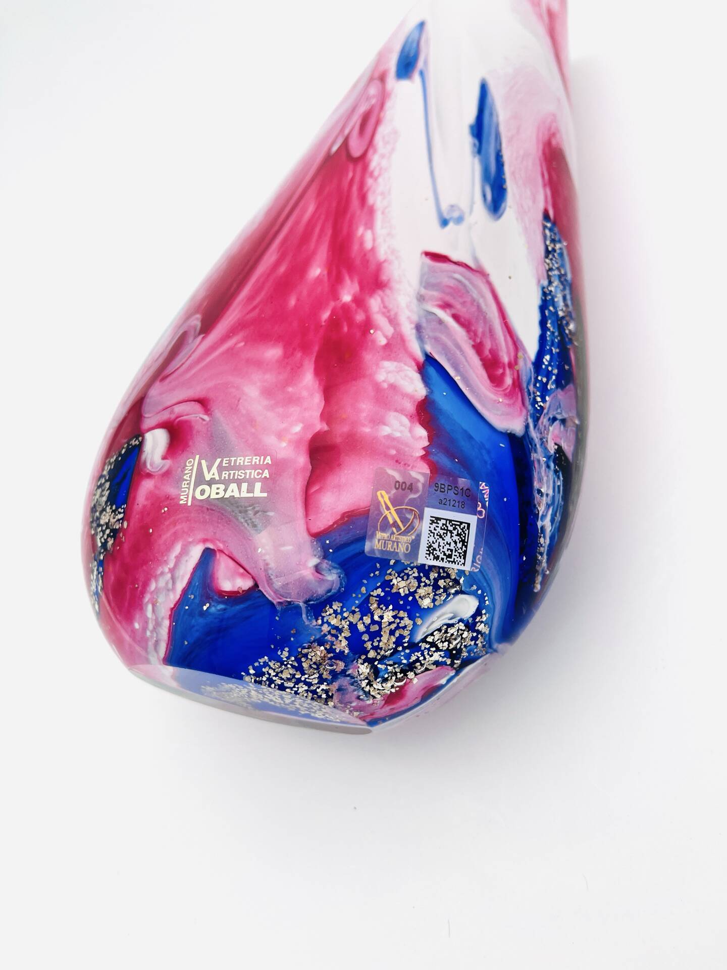 Oball Murano Vase - Sommerso - 24k Gold - Labeled - H30cm/3.4kg