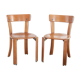 Set de 2 chaises Bruno Rey pieds courbés