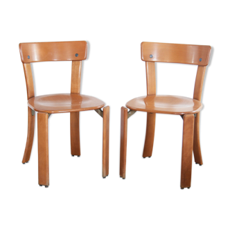Set of 2 chairs Bruno Rey curved feet
